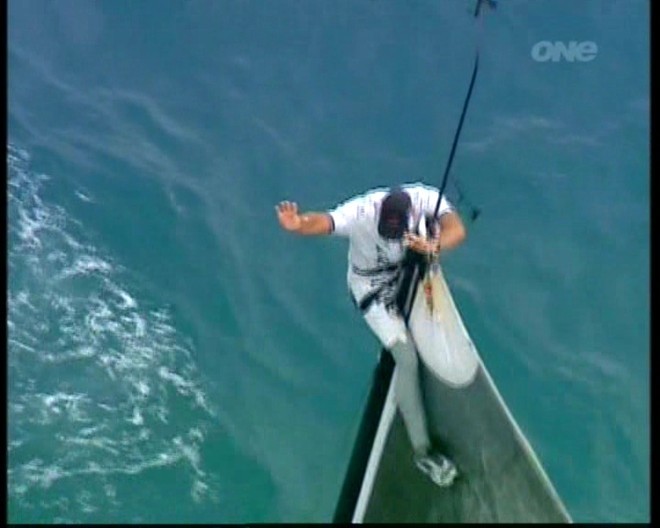9 - Foot appears to kick mainsail  © Event Media